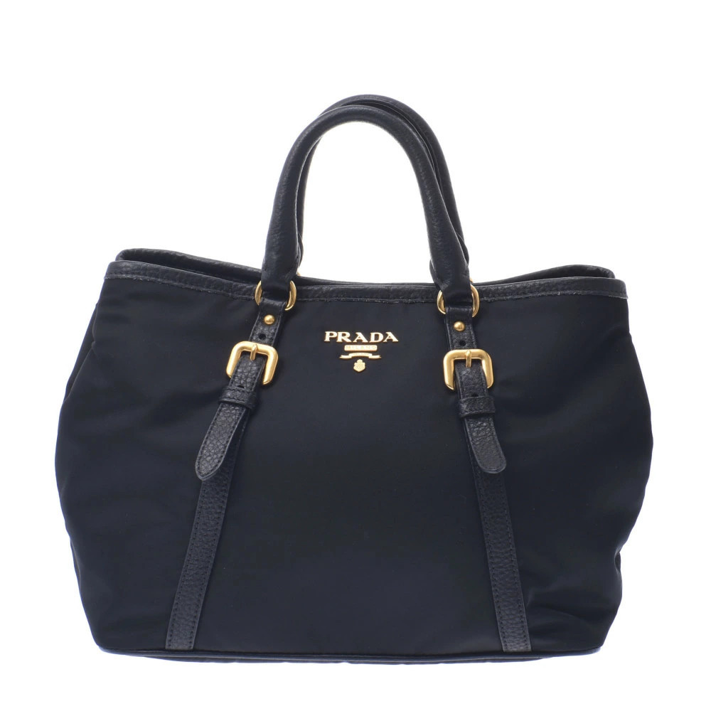 PRADA bag black leather handbag